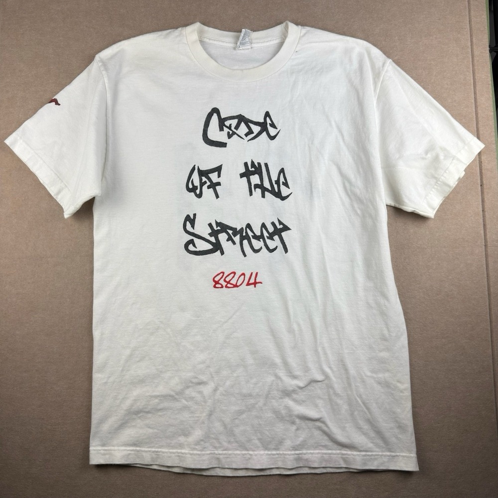 Vintage Alstyle Shirt Men L White Code of the Street 8804 Lupe 11 Graffiti Tee